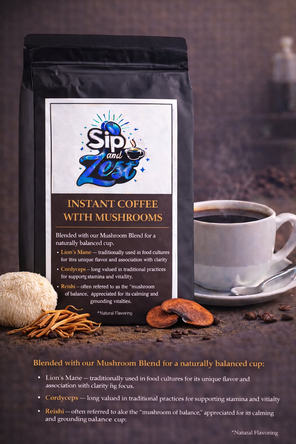 Instant Coffee with Mushroom